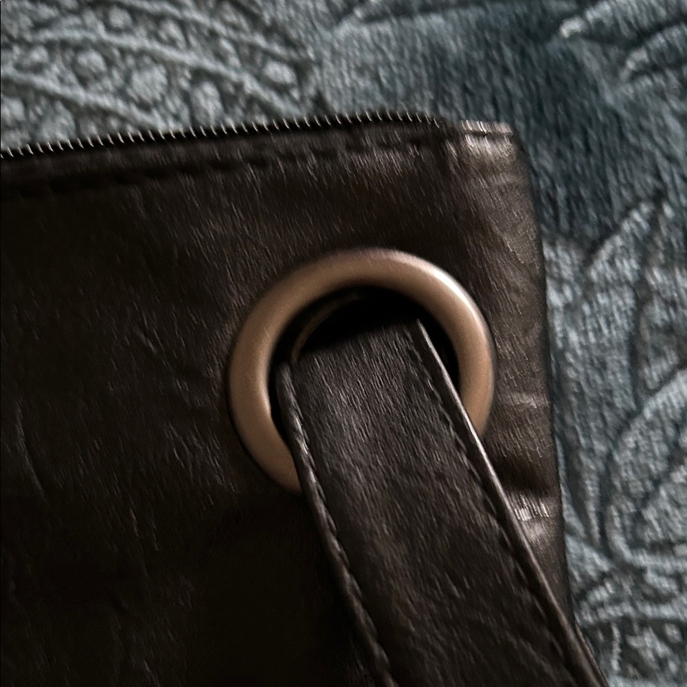Tricolor Faux Leather Wristlet - Picture 6 of 8